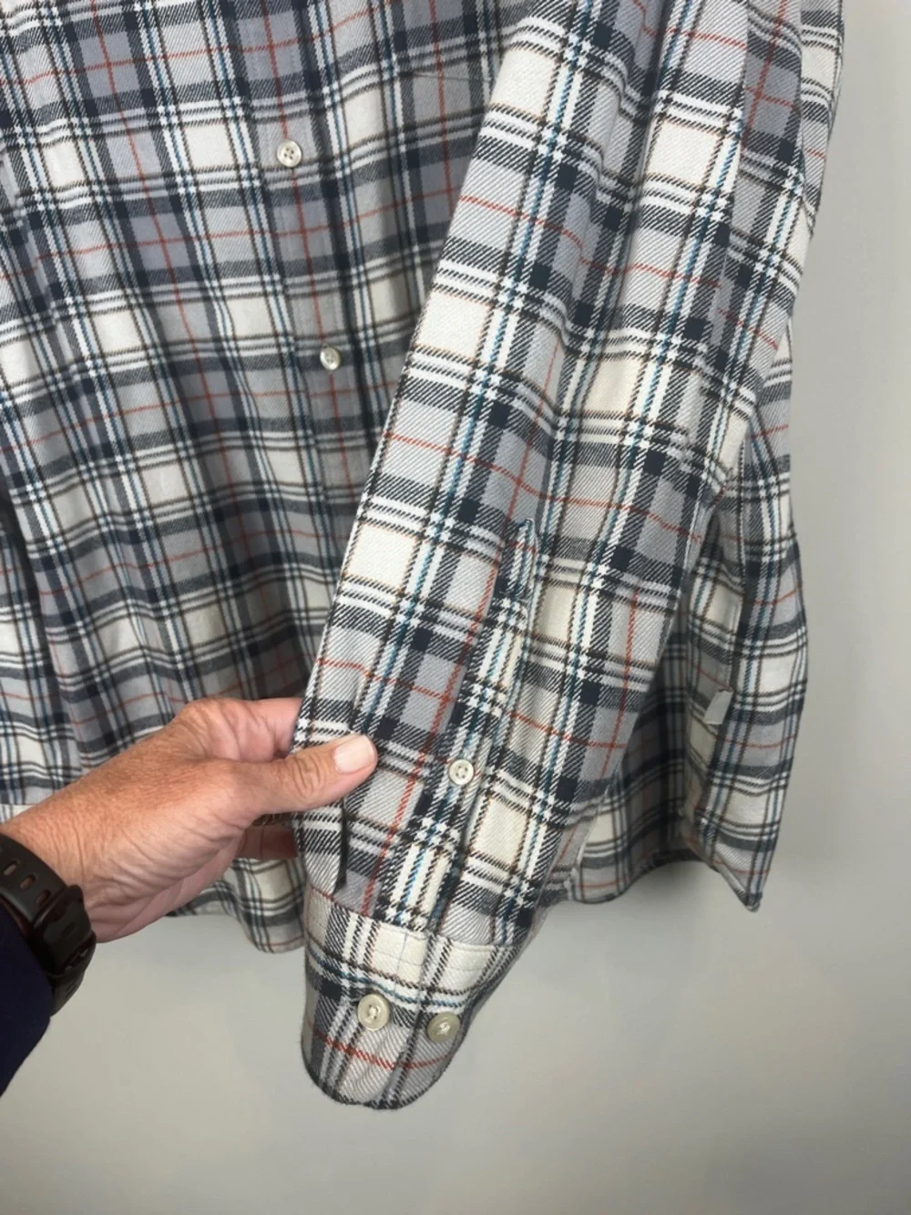 The North Face Arroyo Flannel Plaid Button-Down Shirt Blue Gray Men's Size XL